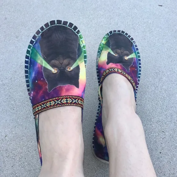 TIGERBEAR Republik ESPADRILLES TIE DYE flats women’s shoes hippie 70s Woodstock
