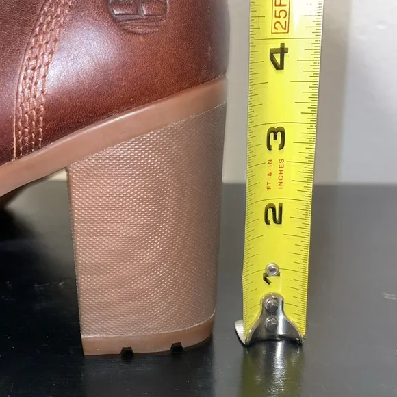 Timberland Brown Glancy 6-Inch Leather Lace Up Ankle Boots 9.