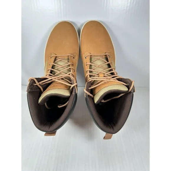 Timberland Davis Square Leather Fabric Boot Wheat Nubuck Size 10.5 TB 0A2HE2 231