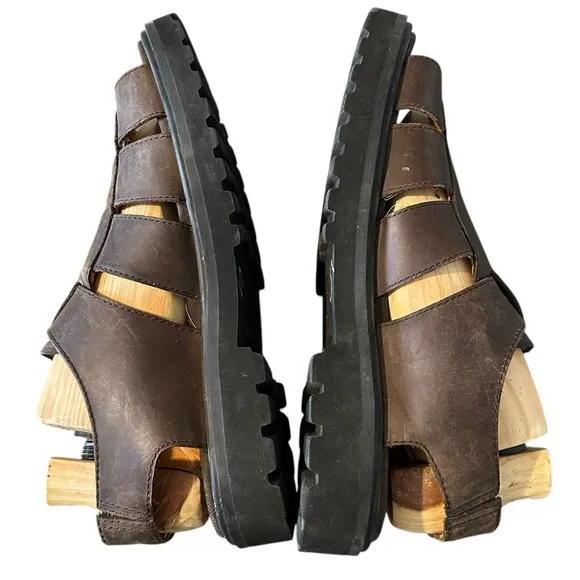 Timberland Fisherman Leather Sandals Brown Smart Comfort 84041 Men’s Size 10M