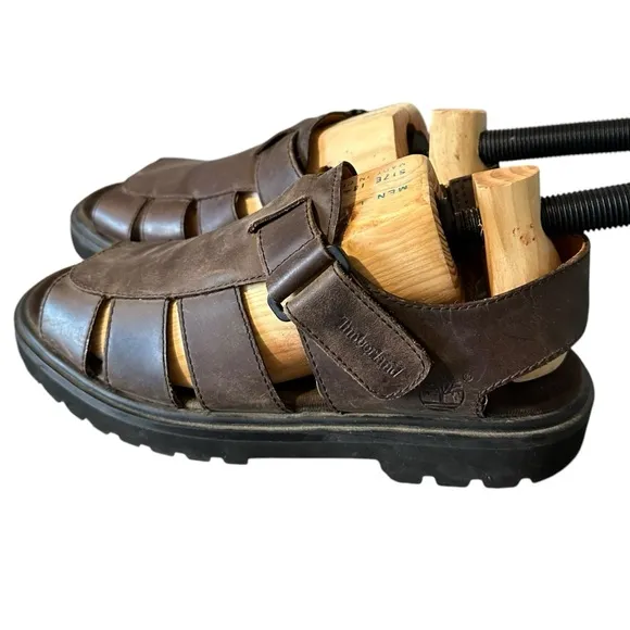 Timberland Fisherman Leather Sandals Brown Smart Comfort 84041 Men’s Size 10M