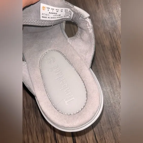 Timberland Women’s 9 Wedge Sandals Koralyn Band Nubuck Suede Taupe