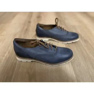 Timberland Women's Bramhall Oxford Blue Leather Size‎ 8 Excellent Condition