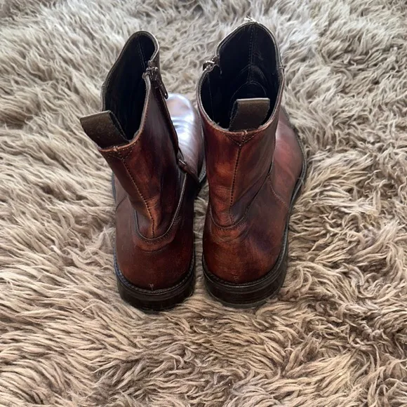 To Boot Adam Derrick Belvedere Brown Ankle Zipper Boots Made in Italy $595