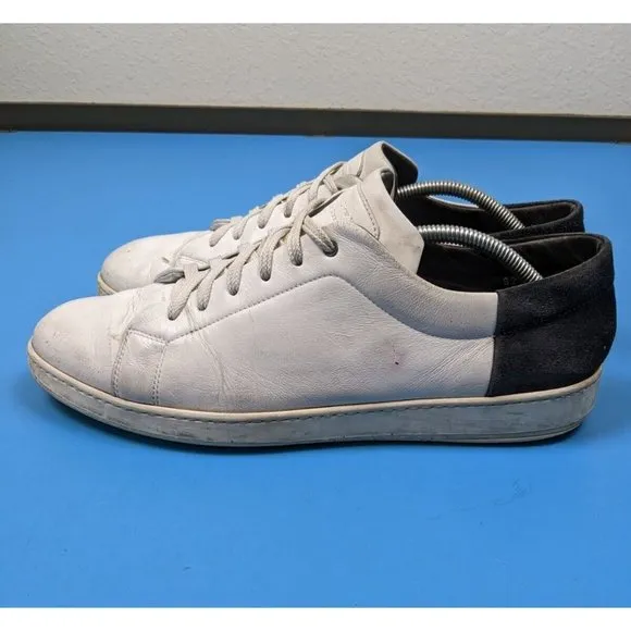 To Boot New York Adam Derrick Mens White Leather Suede Low Top Sneakers Shoes 12