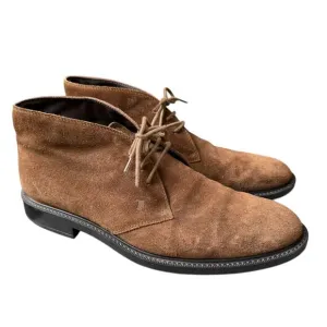 Tod's Chukka Ankle Boots in Brown Suede Men's Shoes Size 8 1/2