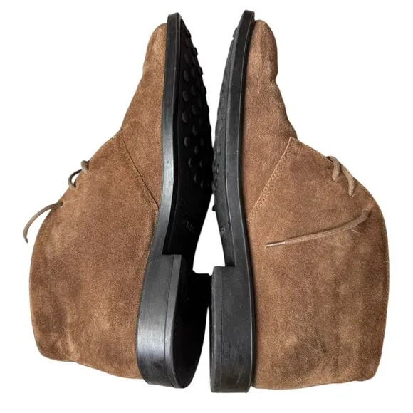 Tod's Chukka Ankle Boots in Brown Suede Men's Shoes Size 8 1/2