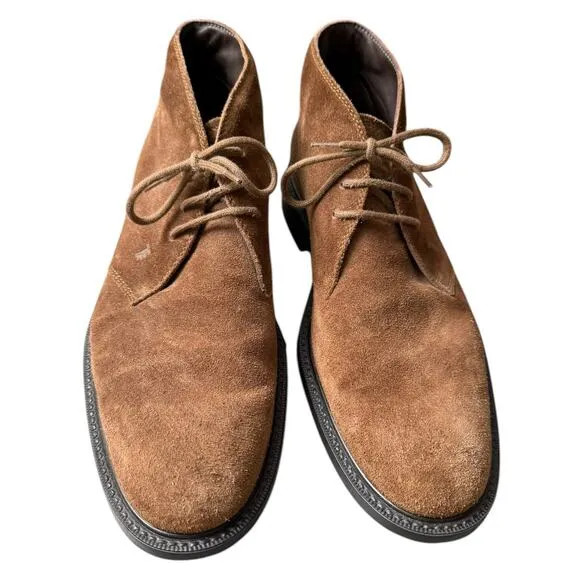 Tod's Chukka Ankle Boots in Brown Suede Men's Shoes Size 8 1/2
