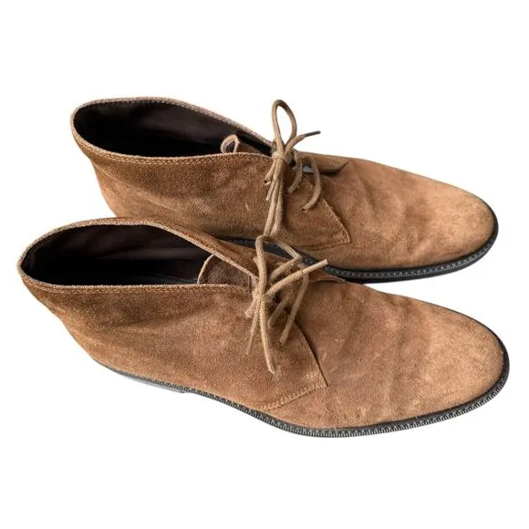 Tod's Chukka Ankle Boots in Brown Suede Men's Shoes Size 8 1/2