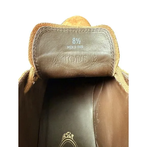 Tod's Chukka Ankle Boots in Brown Suede Men's Shoes Size 8 1/2