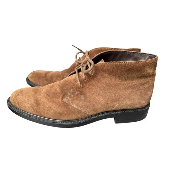 Tod's Chukka Ankle Boots in Brown Suede Men's Shoes Size 8 1/2
