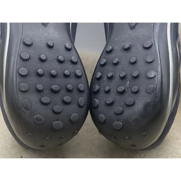 Tod's Driver Heel Mens Sneakers Size 10 Shoes Lace Up  Dark Blue Leather Suede