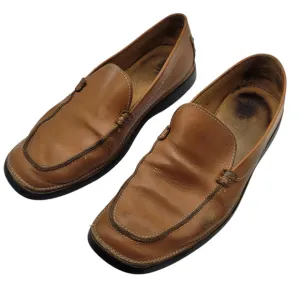 Tod's Driving Loafer Shoes Moccasin Brown Leather Mens UK 8.5 US 9.5 Made Italy