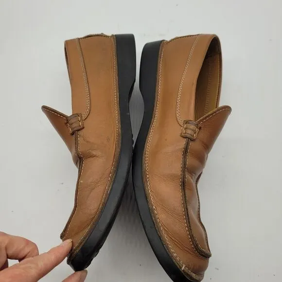 Tod's Driving Loafer Shoes Moccasin Brown Leather Mens UK 8.5 US 9.5 Made Italy