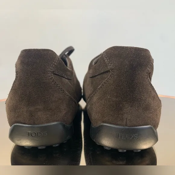 Tod's Mens Allacciato Active Gomma Brown Suede Leather Sneakers Shoes Size 7