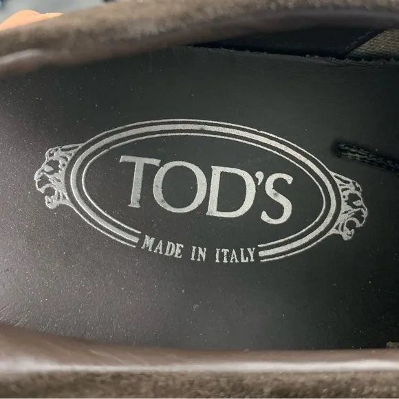 Tod's Mens Allacciato Active Gomma Brown Suede Leather Sneakers Shoes Size 7