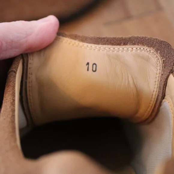 Tod's Men's Allacciato Active Gomma tan camel suede leather sneakers shoes 10
