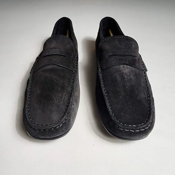 Tod's Mocassino City Gommino Driving Shoes Black Suede Leather Men's 7.5 / 9 US