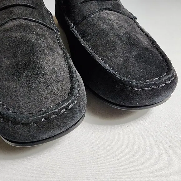 Tod's Mocassino City Gommino Driving Shoes Black Suede Leather Men's 7.5 / 9 US
