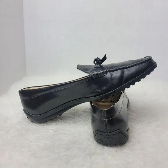 Tod's T Timeless Leather Women's Penny Loafer Slip On Driving Shoes Size 7