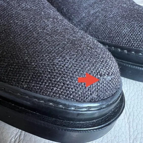 TOD’S Wool Slip On Shoes Sz 38 Gray Black Classic Minimalistic Low Heel Italian