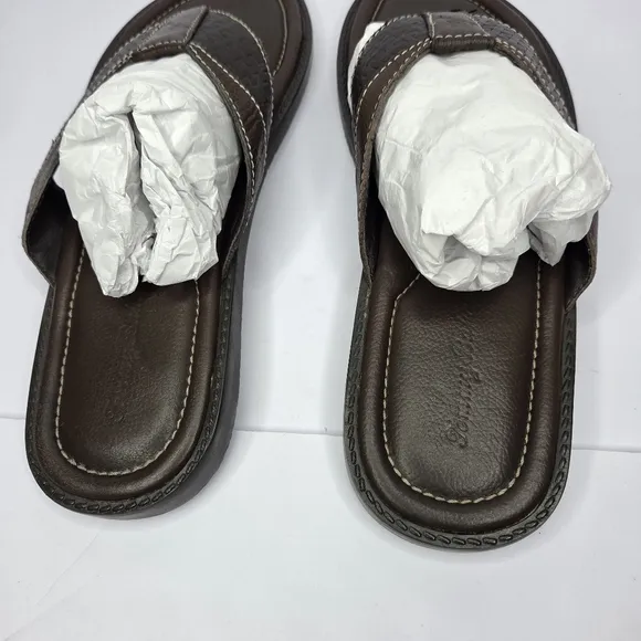 Tommy Bahama Anchors Ashore Brown Leather Braided Woven Sandals Men's Size 11