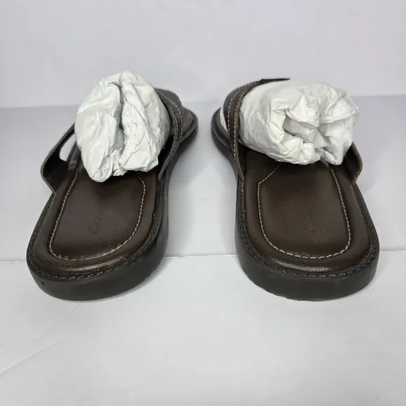 Tommy Bahama Anchors Ashore Brown Leather Braided Woven Sandals Men's Size 11