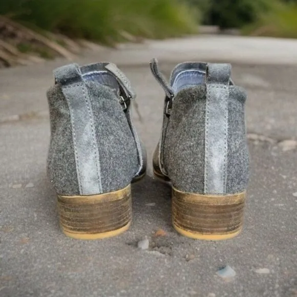 TOMS  DEIA Side-Zipper Suede Booties Shoes Women's Size 7.5