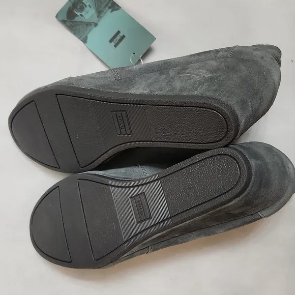 TOMS Kala Gray Suede Wedged Lace-up Ankle Boots Booties (w size 11)