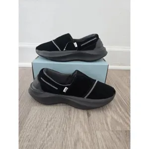 Toms Krost Alpargata Gamma Black Slip On Collab Comfort Support Suede Shoes 6.5