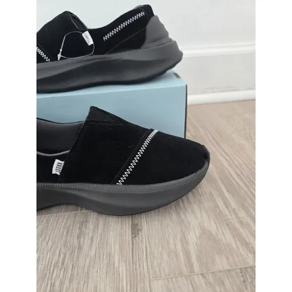 Toms Krost Alpargata Gamma Black Slip On Collab Comfort Support Suede Shoes 6.5