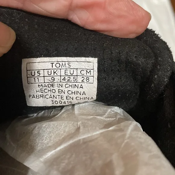 Toms Lace-Up Ankle Boots Black Size 11