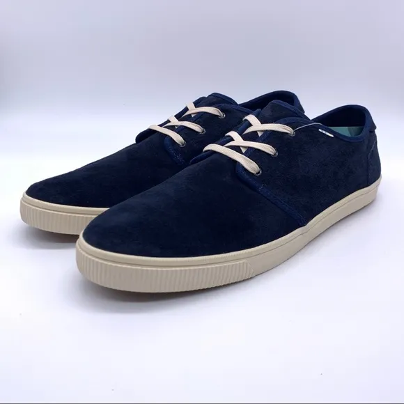 Tom’s Men Carlo Navy Pig Suede Shoes