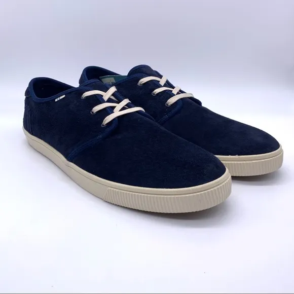 Tom’s Men Carlo Navy Pig Suede Shoes