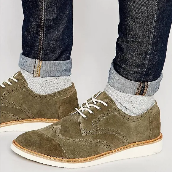 TOMS Suede Brogue Shoes 11.5 M