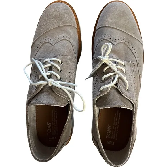 TOMS Suede Brogue Shoes 11.5 M