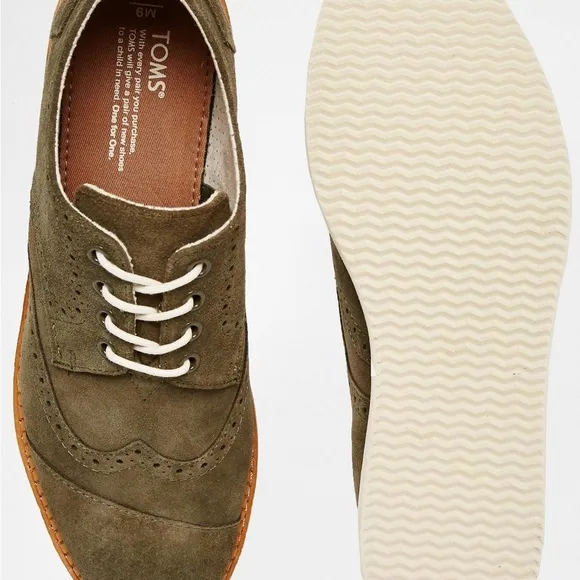 TOMS Suede Brogue Shoes 11.5 M