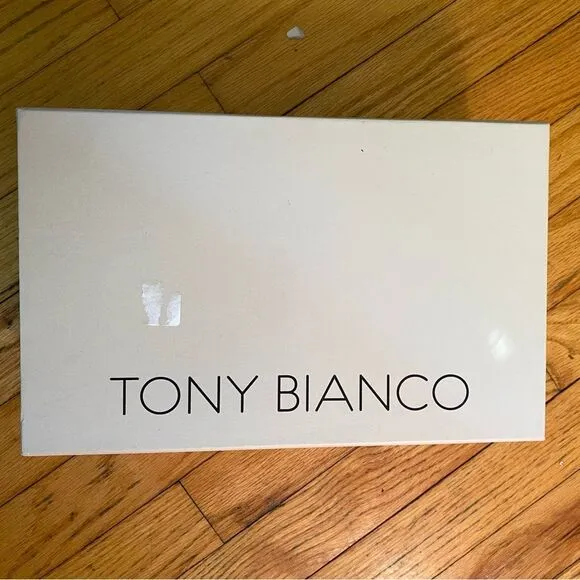 Tony Bianco Bertie high heels Slingbacks shoes White high shine  Revolve Sz 6