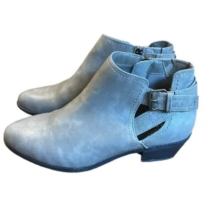 Torrid Cut Out Ankle Gray Boots Size 8.5WW