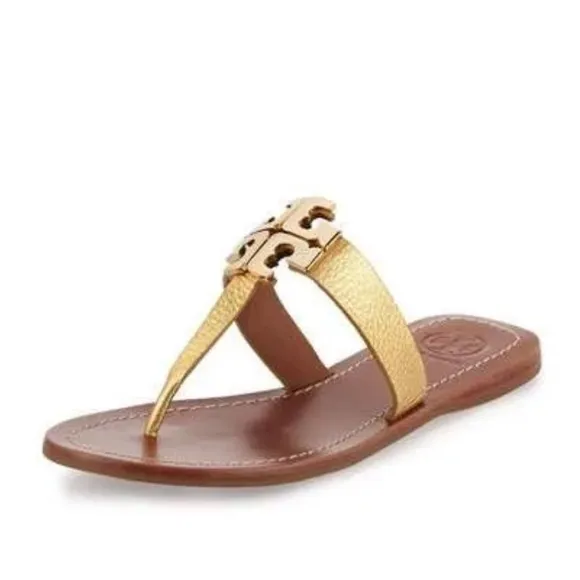 Tory Bruch Gold Moore 2 Thong Sandals