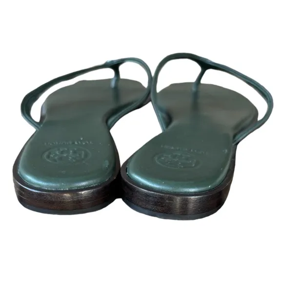 Tory Burch Benton Poblano (green) Calf Leather Women's Thong Sandals Size 8