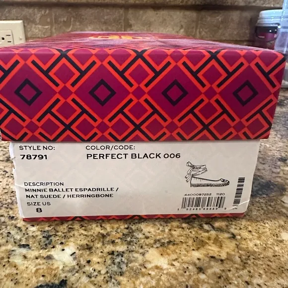 Tory Burch Black Espadrille Flats