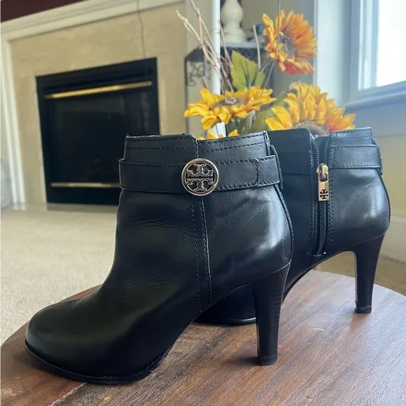 Tory Burch Black Leather Ankle Boots Women’s 5