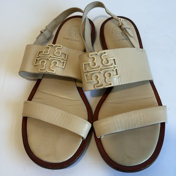 Tory Burch Cream Melinda Sandals