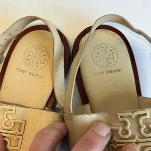 Tory Burch Cream Melinda Sandals