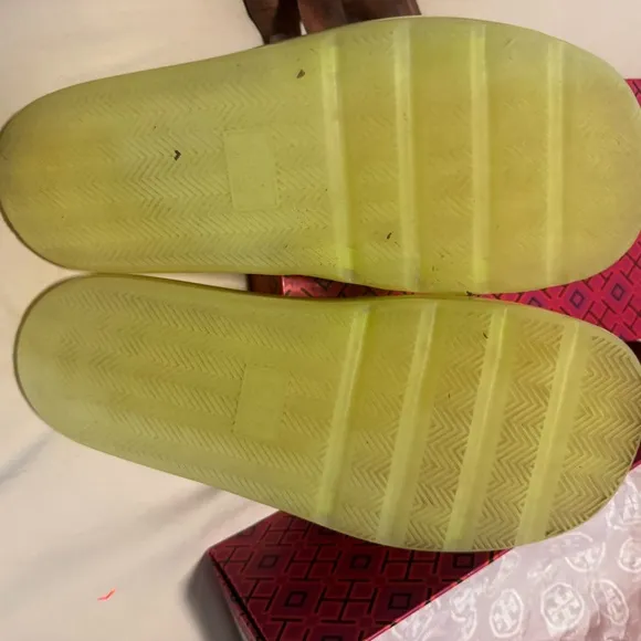 Tory Burch Jelly Yellow Slide Sandals