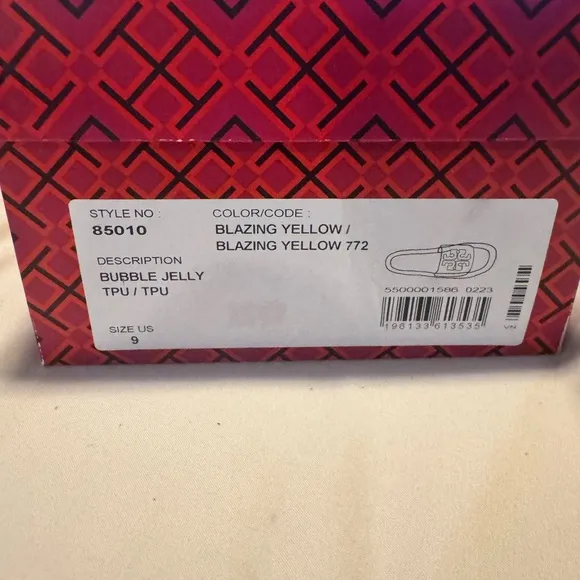 Tory Burch Jelly Yellow Slide Sandals