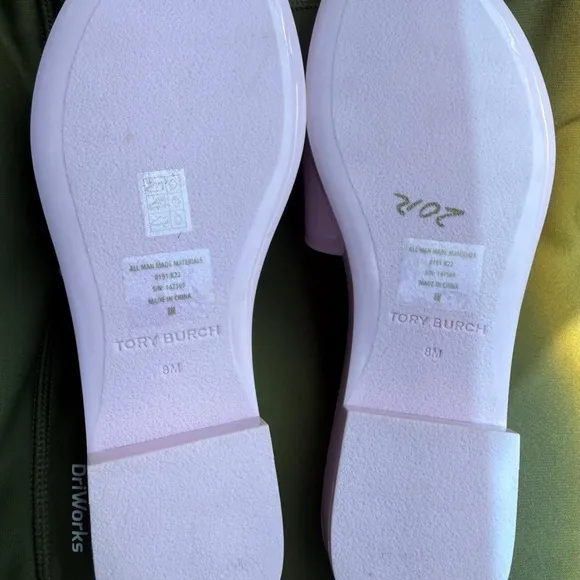 Tory Burch Pink Sandals with Logo Detail