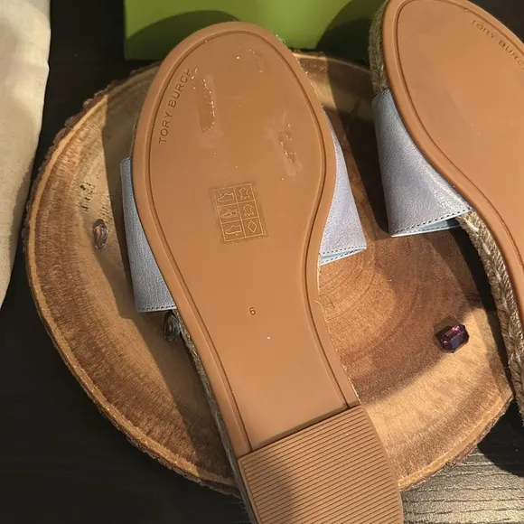 Tory Burch powder, blue size 6 Women's Slide Sandals