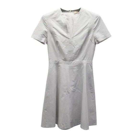 Tory Burch Striped Dress in White Cotton